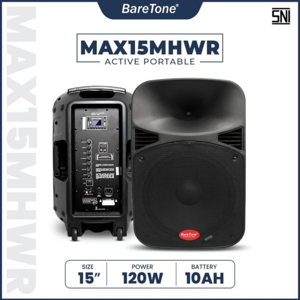 Baretone MAX15MHWR Speaker Aktif Portable 15 Inch