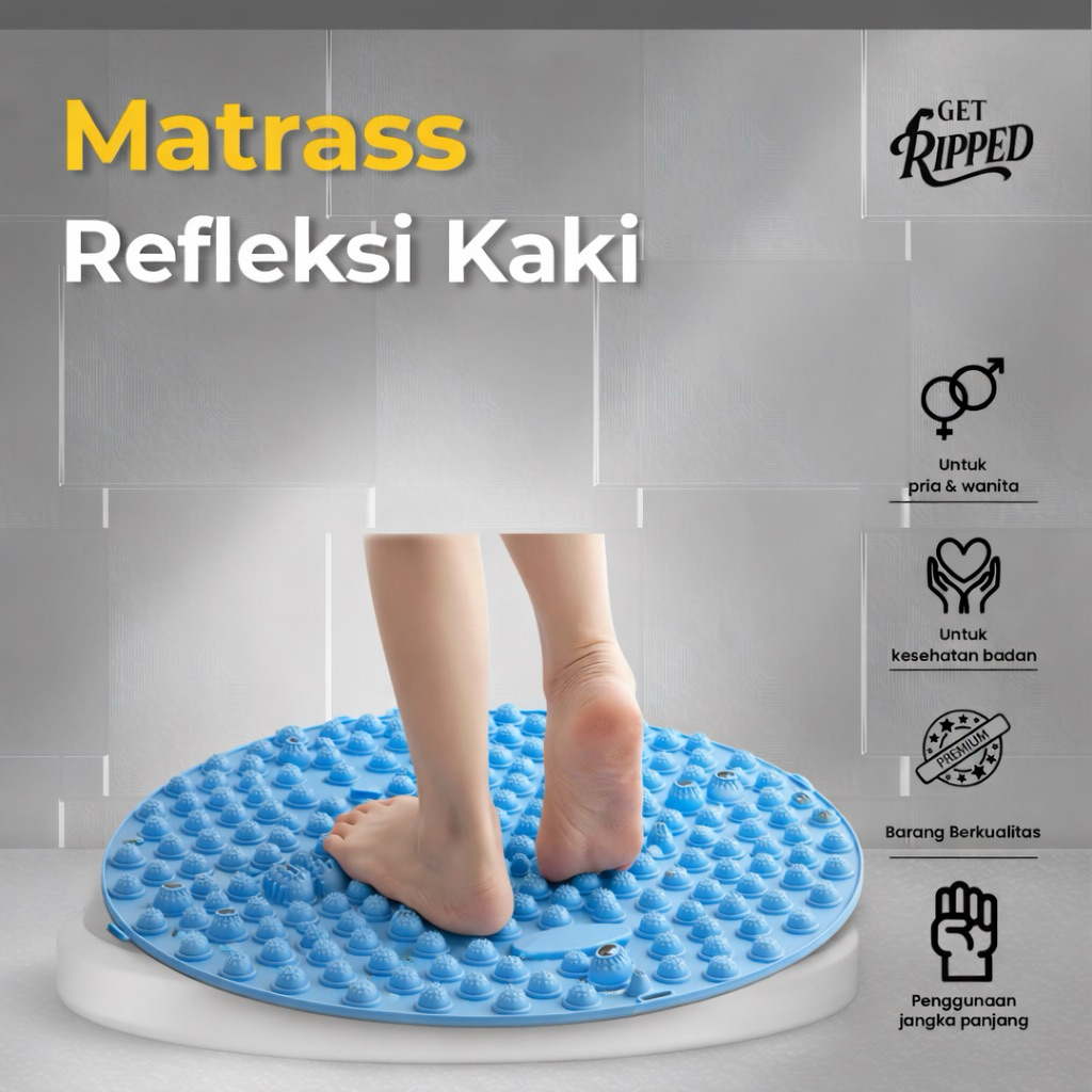 GET RIPPED Matras Pijat Refleksi Kaki / Akupuntur Kaki, Keset Refleksi