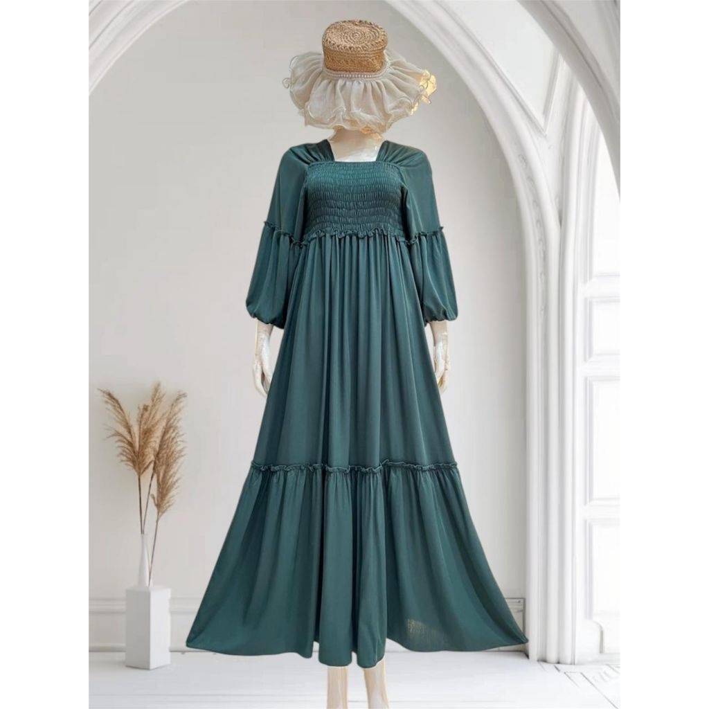 Gamis Smoke 2in1 /Rayon Twill Premium / Ld -+120