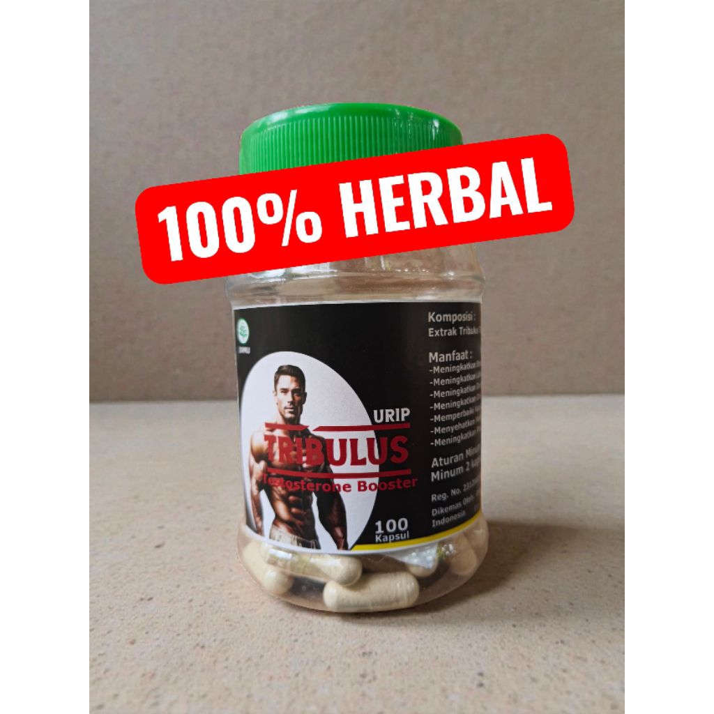 Tribulus Terrestris Suplemen Murni Testoteron Booster 100 Kapsul