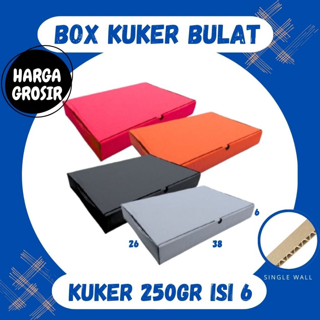Kardus Kuker 38x26x6 LD Kue Kering Toples 250 gr isi 6 Toples Box Ied Mubarok Dus Idul Fitri Lebaran