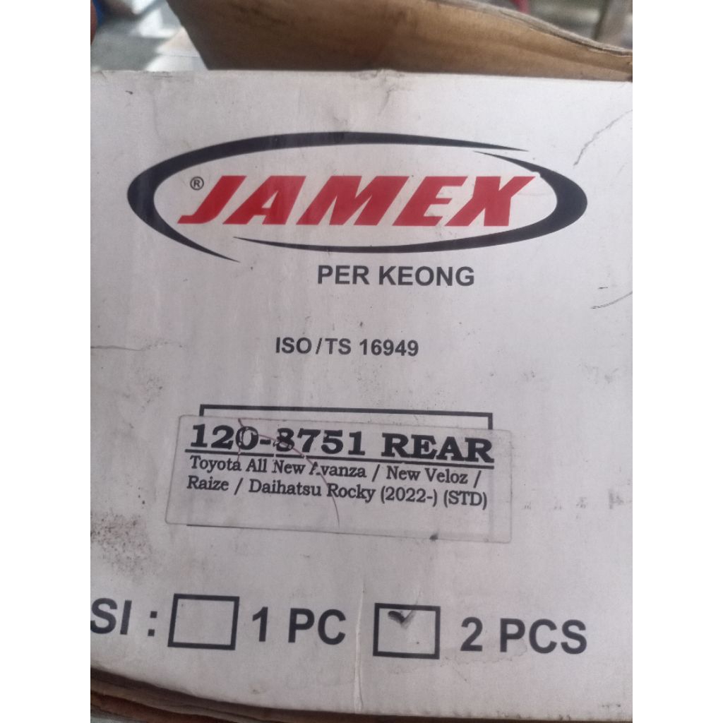 JAMEX PER KEONG REAR AVANZA NEW2023