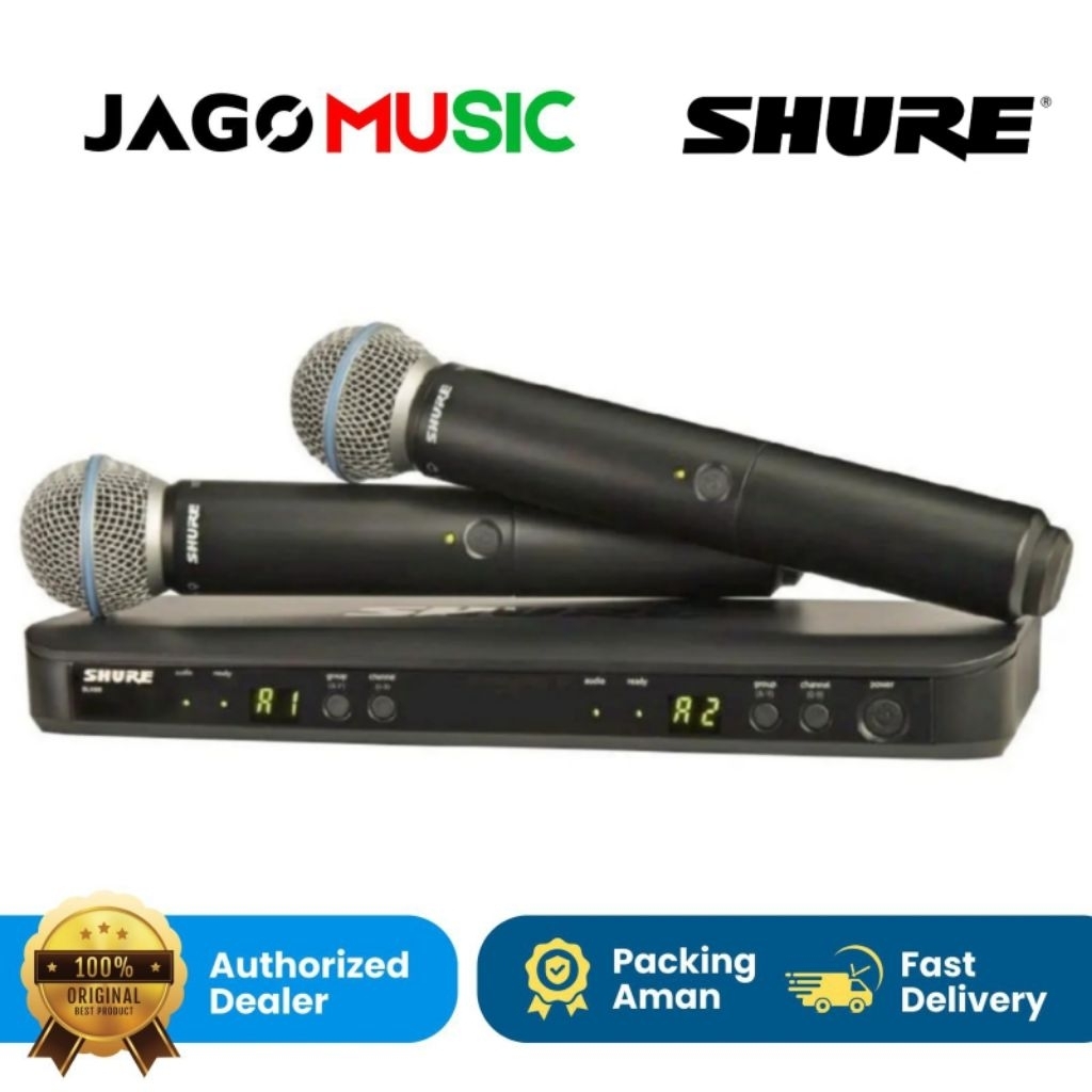 Mic Wireless Shure BLX288A/Sm58 ISI 2 MIC WIRELESS Shure BLX 288A SM58