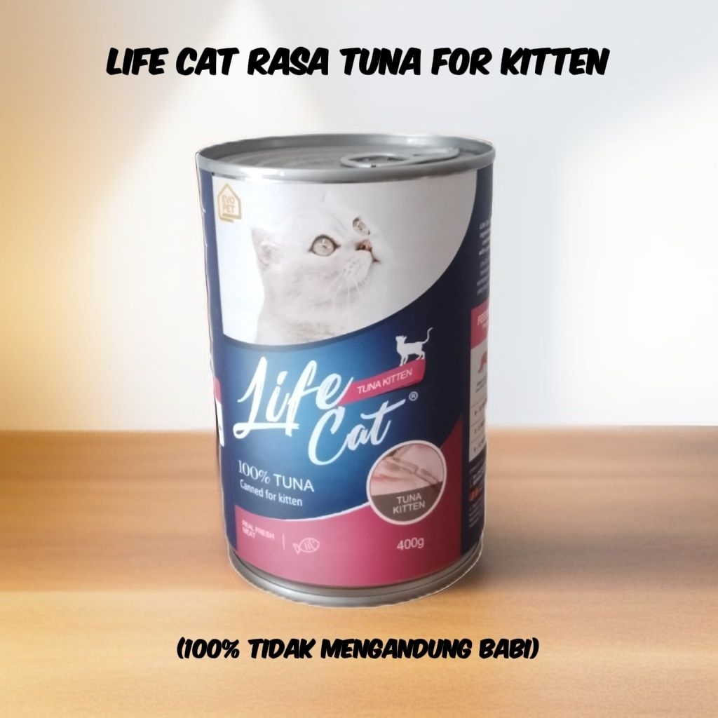 Life Cat Makanan Basah/Makanan kaleng untuk kitten-adult 400gr