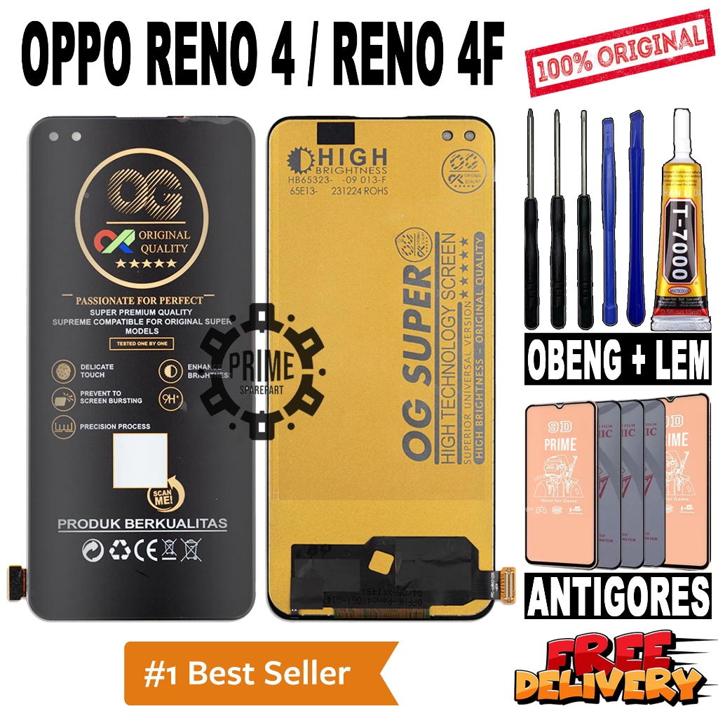 LCD TOUCHSCREEN OPPO RENO 4 / OPPO RENO 4F ORIGINAL OEM LCD FULLSET