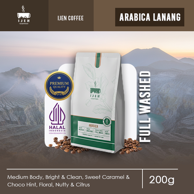 [BIJI/BUBUK] Kopi Arabica Lanang Full Wash Ijen 200g- Premium Peaberry Coffee