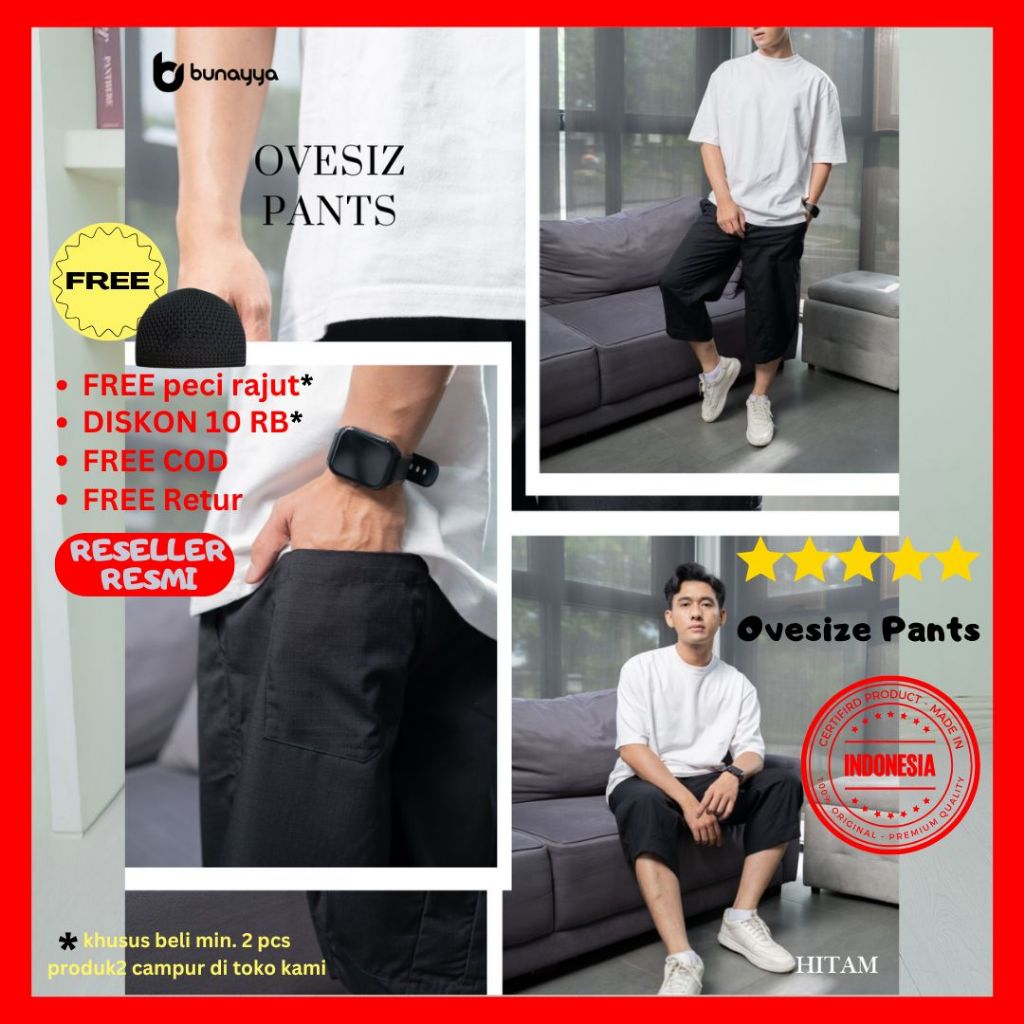 Sirwal Ovesize Bunayya - Sirwal terbaru Bunayya - Sirwal 3/4