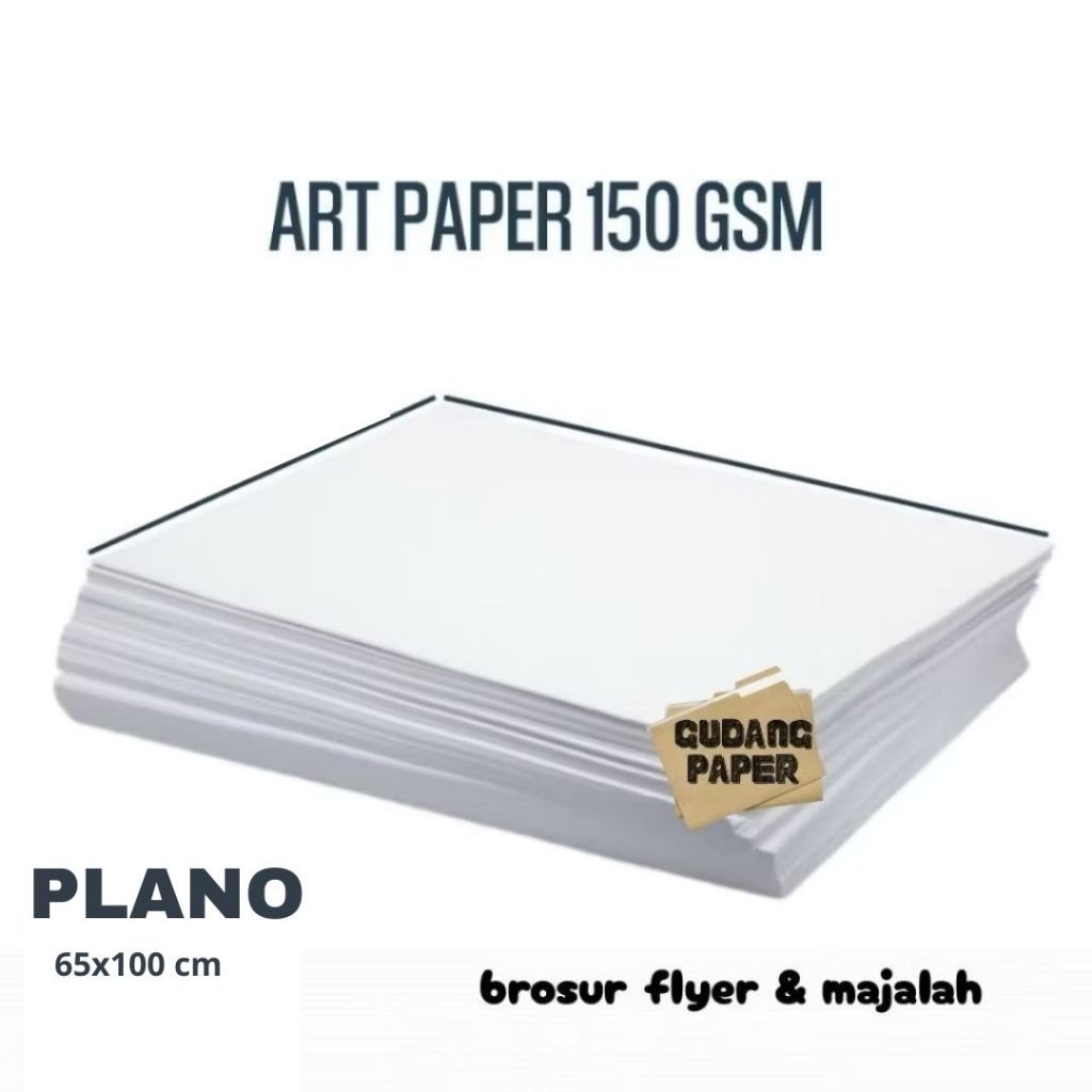 Kertas Art Paper 150 gsm 1 plano / Kertas Art Paper 150 gsm 65x100