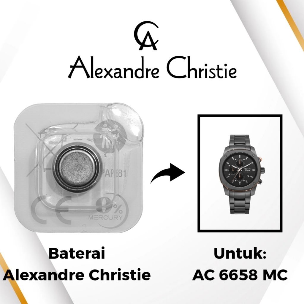 Baterai Jam Tangan Alexandre Christie AC 6658 MC Original