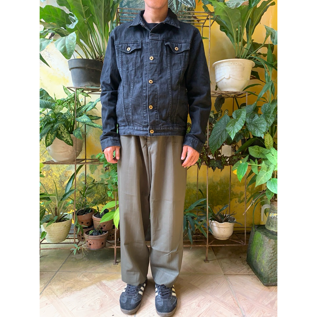 (BACA DESKRIPSI ) CELANA KANTOR FORMAL BAHAN SALUR UNIQLO/CELANA CHINO KREM/CELANA JEANS HITAM BIRU 
