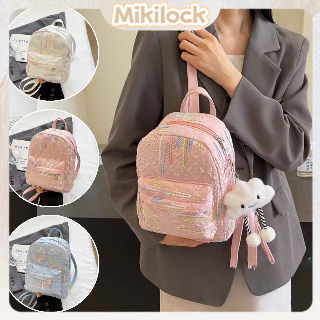 Tas Sekolah Aesthetic Mini Korea Style Lucu Ransel Traveling Wanita Ransel Wanita Terbaru Backpack W