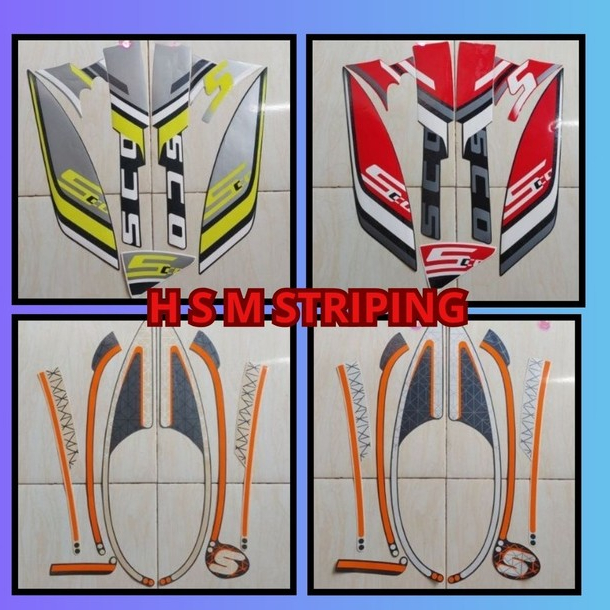 STIKER STRIPING LIS LES POLET BODY MOTOR HONDA NEW SCOOPY 2023