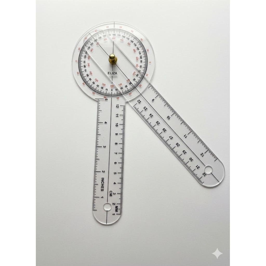 Goniometri Alat Fisioterapi Akrilik / Goniometer