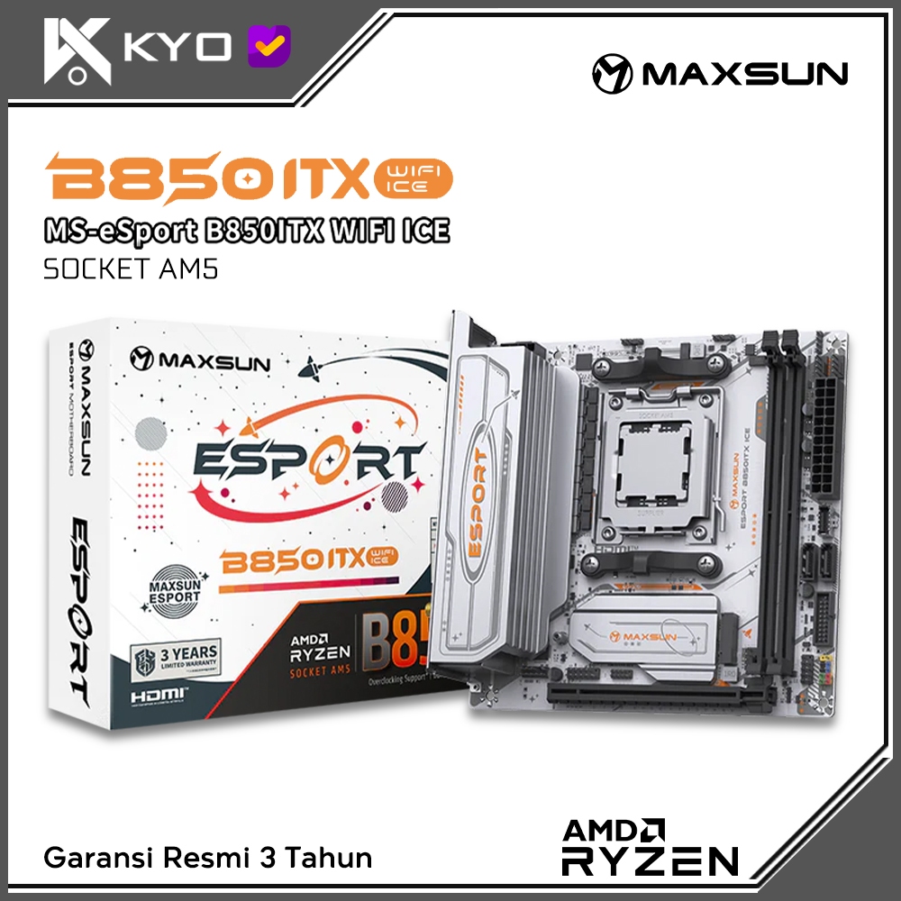 MAXSUN eSport B850ITX WIFI ICE Motherboard DDR5 Socket AMD AM5 Micro ATX KYO Group Motherboard AMD A