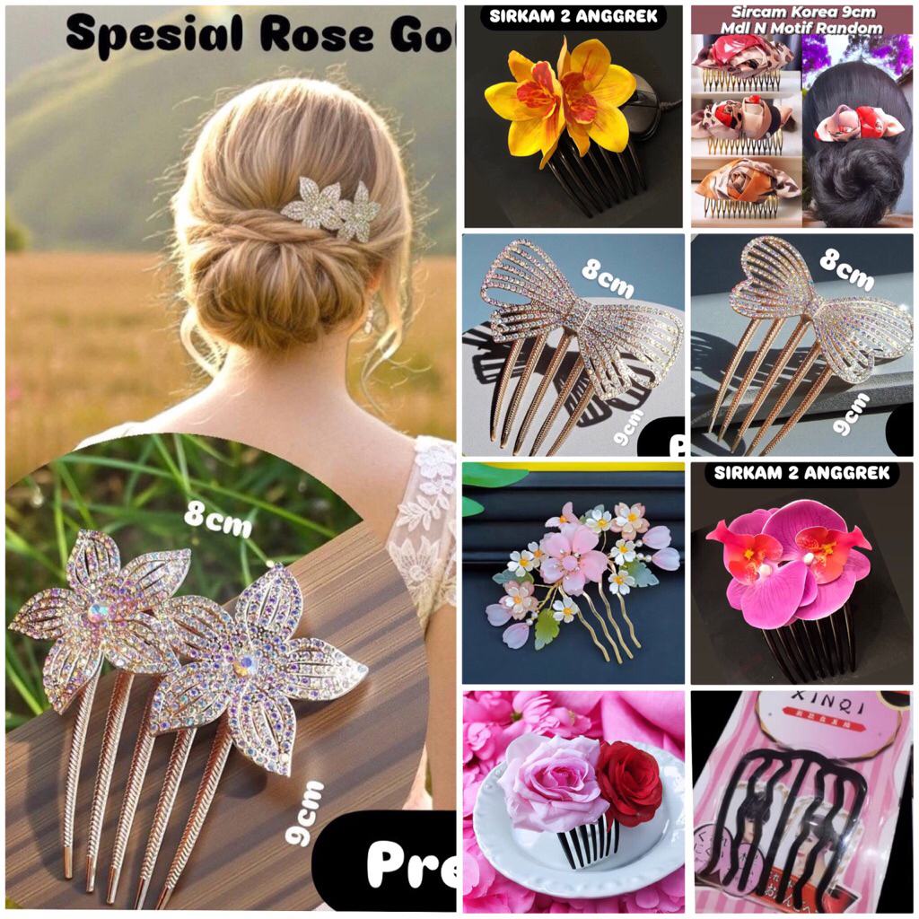 (PER PC) Sirkam Rambut/Sirkam Besi/Sirkam Korea/Sirkam Sanggul F 0078