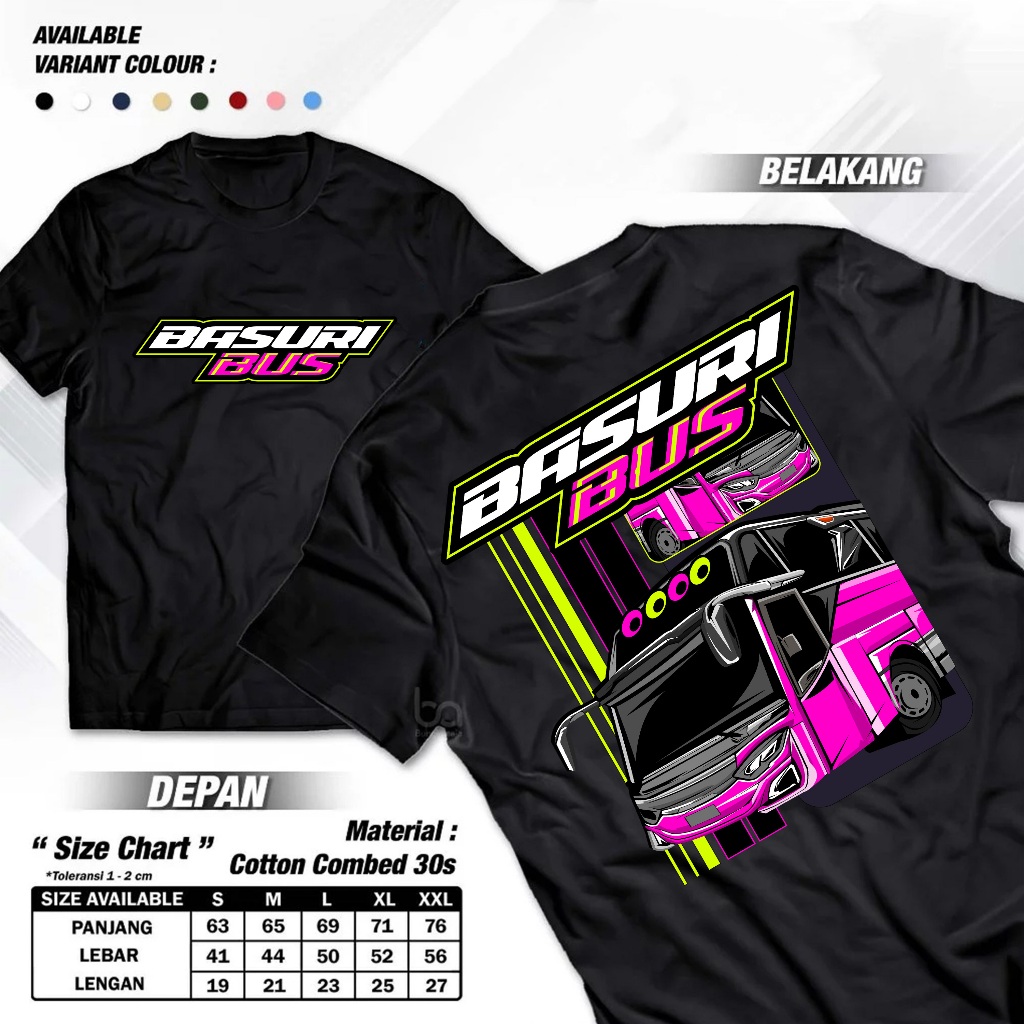 KAOS BUS MANIA - BASURI BUSS - KAOS DRIVER COTTON COMBED 30S