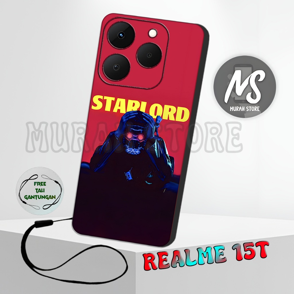 MS49/ Softcase Karet REALME 15T + TALI GANTUNGAN HP / Motif Super Hero / Case REALME 15T / Silikon R
