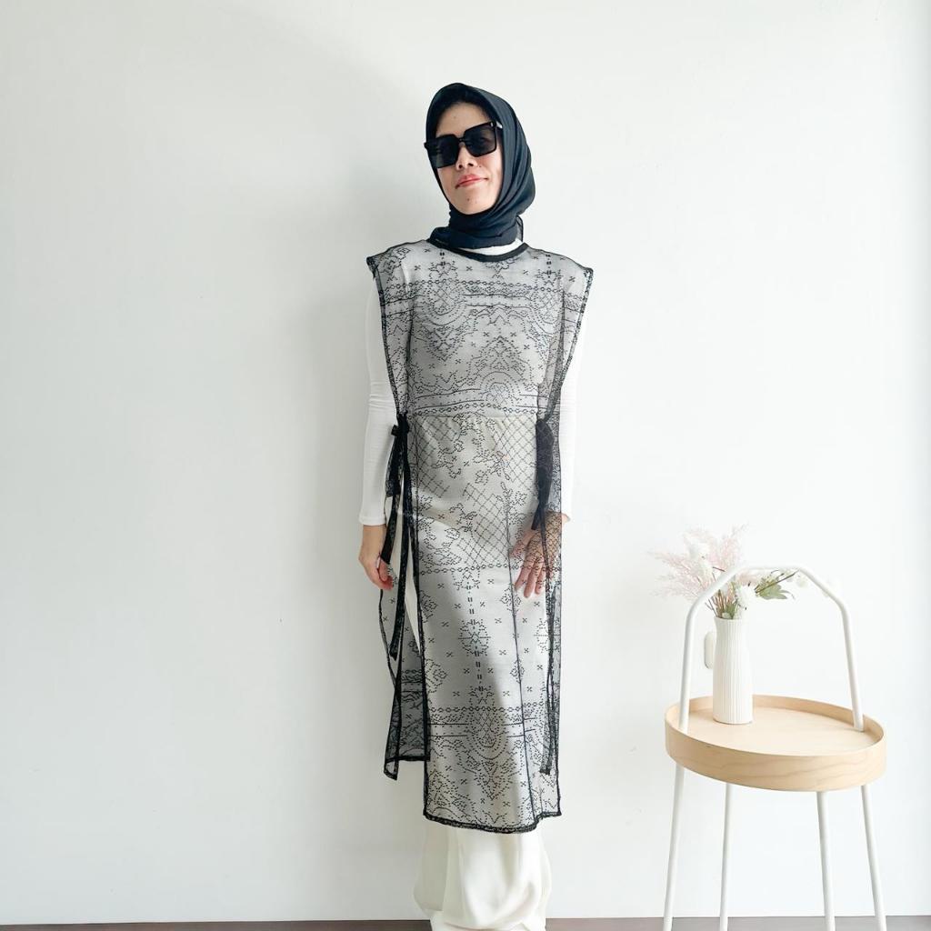 Emikoawa - Outer Lace RAYA Brukat Wanita Outer Kondangan Atasan Brokat  Blazer Atasan Wanita Muslim 