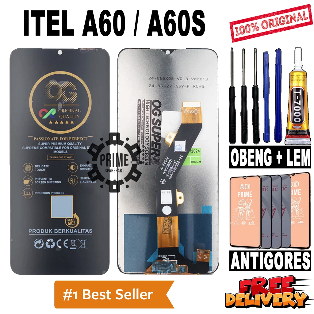 LCD TOUCHSCREEN ITEL A60 / ITEL A60S ORIGINAL OEM LCD ITEL A60 / A60S FULLSET