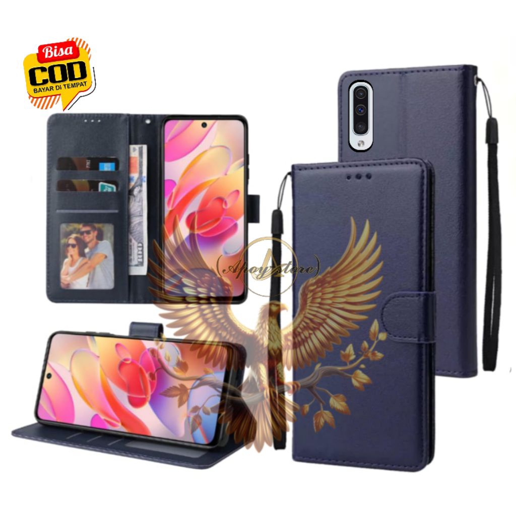 CASE HP SAMSUNG A70 - CASING DOMPET-FLIP LEATHER-SARUNG HP