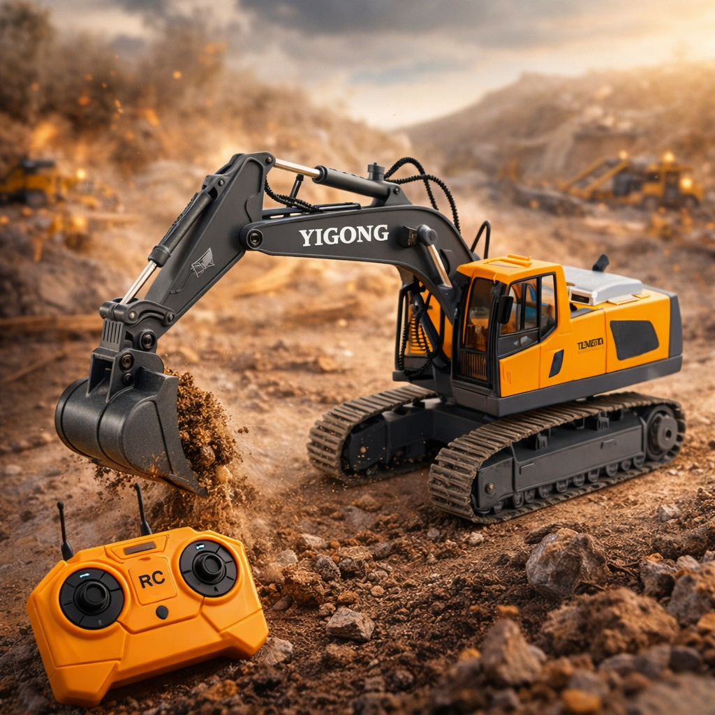 Mainan Mobil Truk Excavator Buldozer Dump Truk charger Remot Kontrol