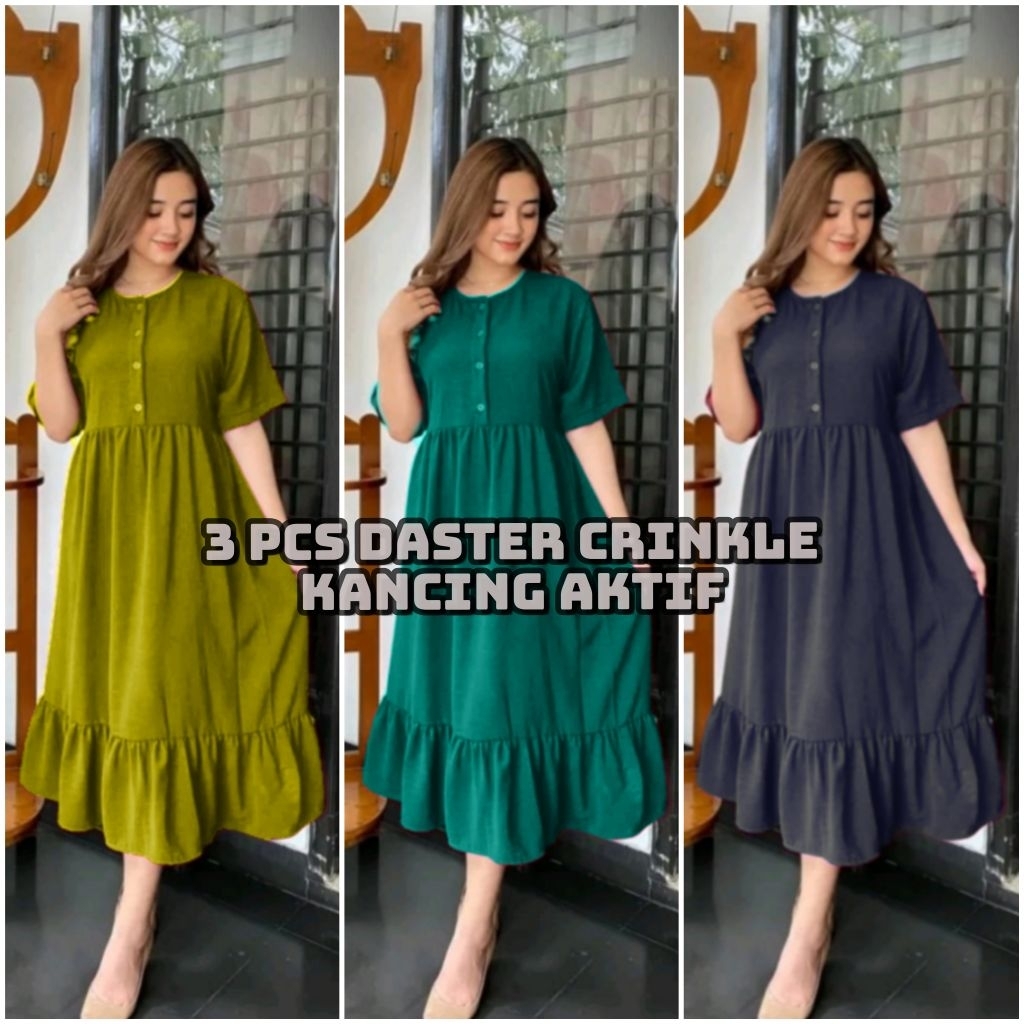 BISA PILIH WARNA Paket Usaha 100rb Dapat 3 Pcs Daster Crinkle Airflow Premium Paket Usaha Nadira