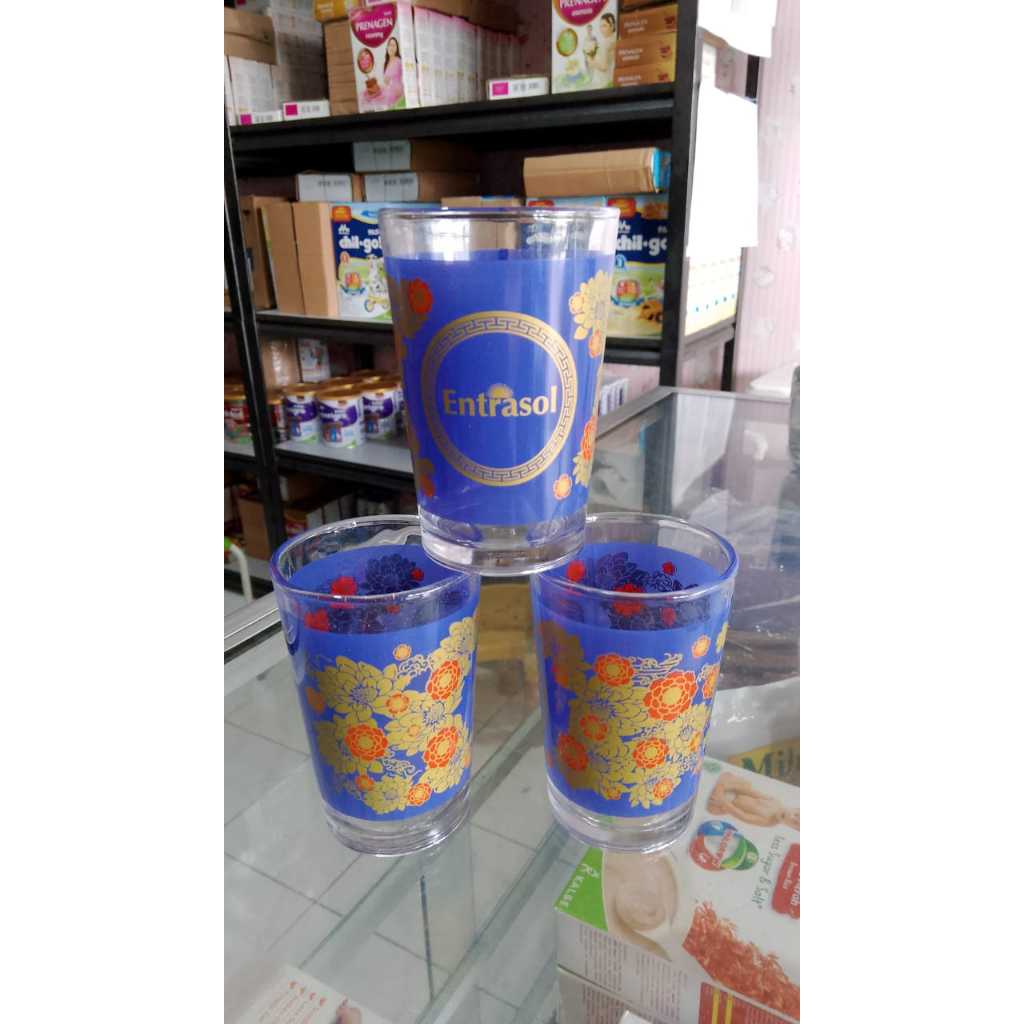 GELAS KACA BIRU (ENTRASOL)