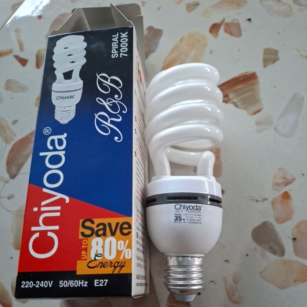 lampu kaca spiral lokal 35w