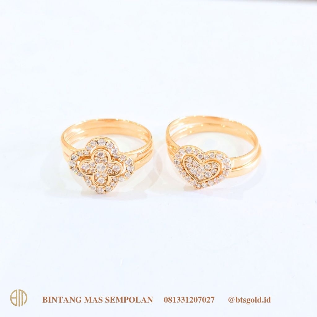 Cincin Emas Couple 2 Model Permata | 8K