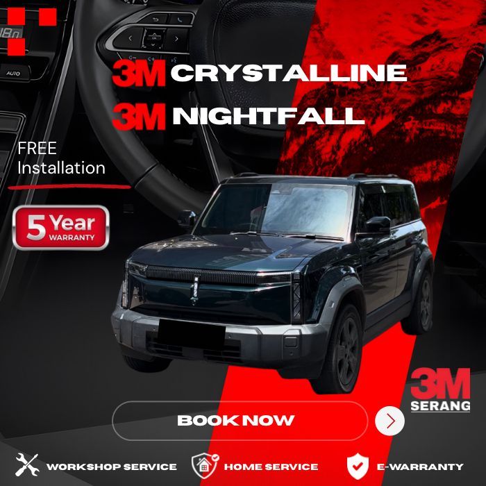 KACA FILM 3M CRYSTALLINE + NIGHTFALL ( CERAMIC IR)