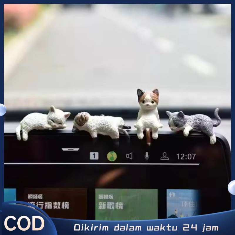 4pcs Hiasan Dasbord Mobil Kucing Hiasan Konsol Tengah Mobil Hiasan Dashboard Mobil Kucing Hiasan Mob