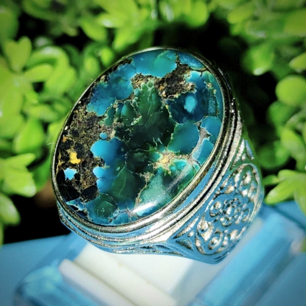 akik pirus persia biru tua asli iran