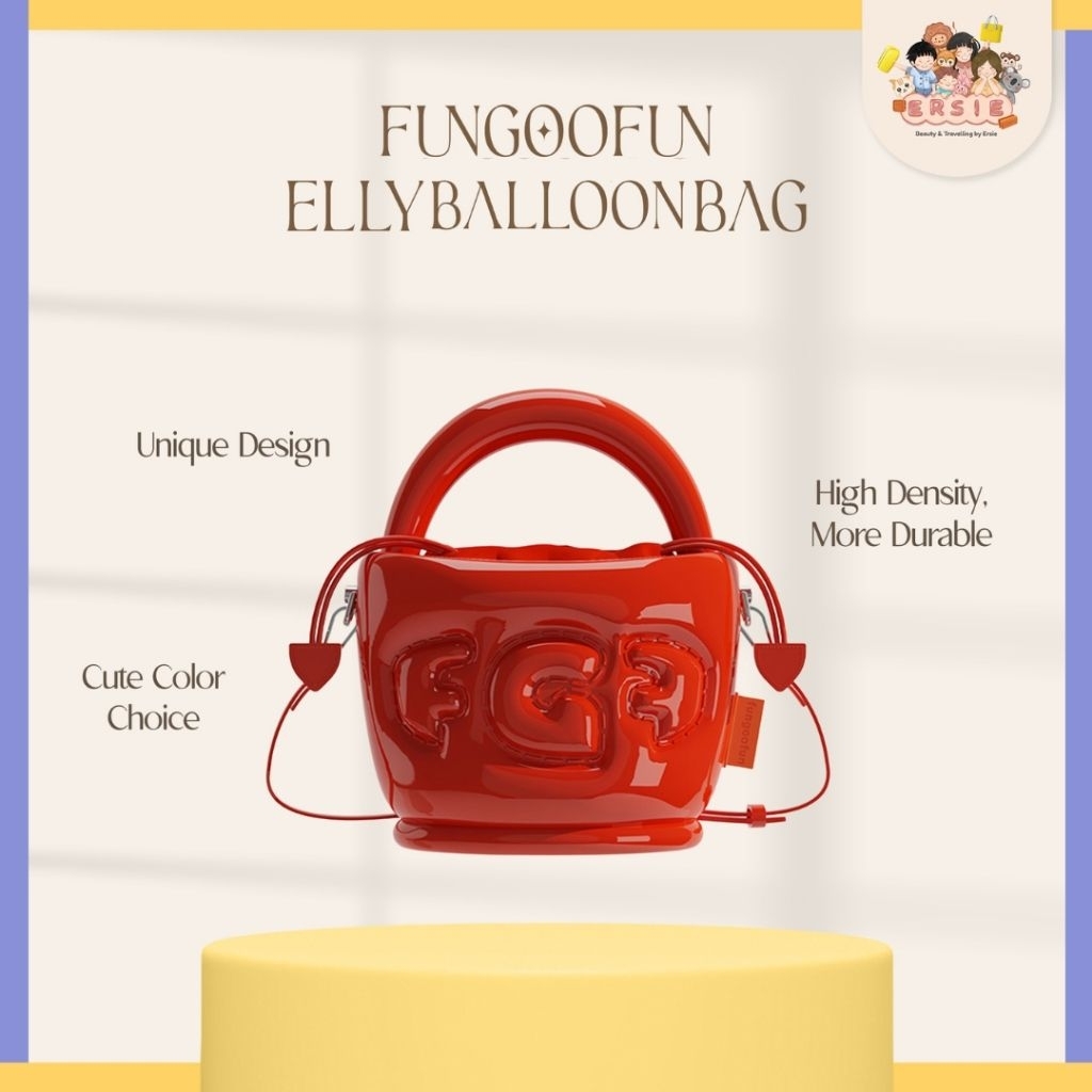 Fungoofun Elly Ballon Bag  | Tas Selempang Bahan Silikon Anti Air
