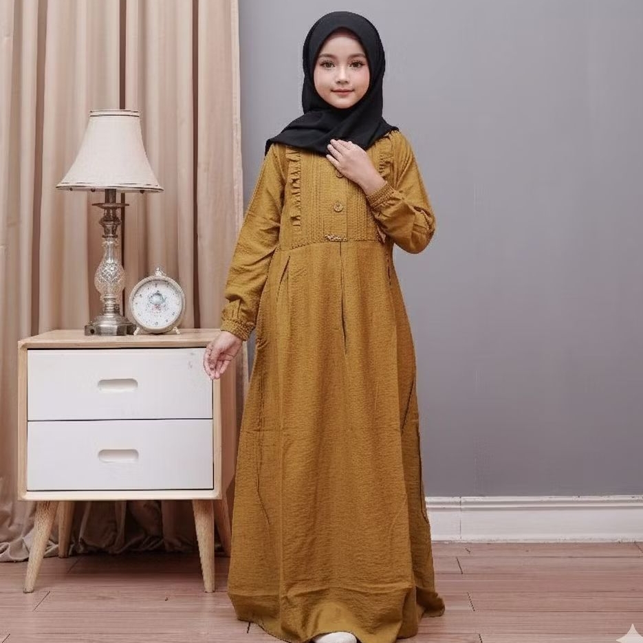 GAMIS INARA ANAK REMAJA USIA TANGGUNG BAHAN POLO LINEN PREMIUM
