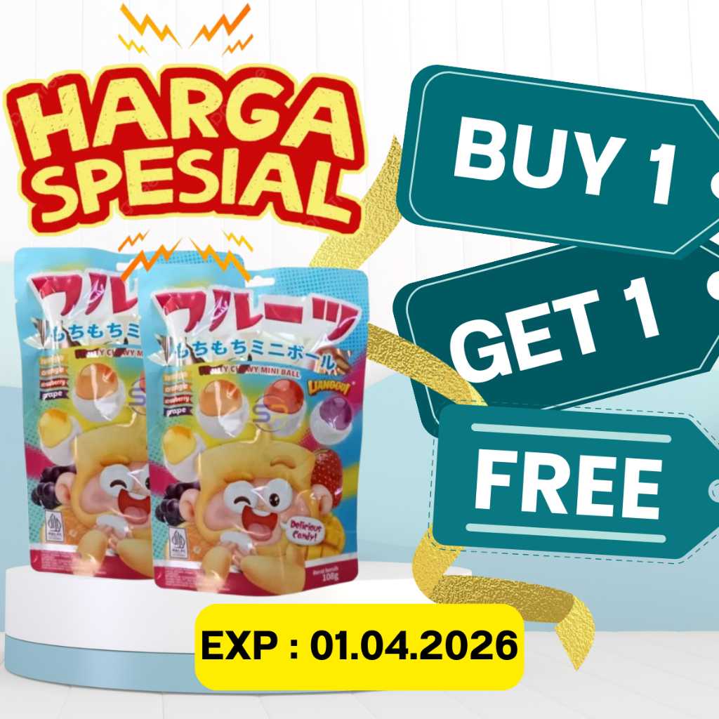 Fruity Chewy Mini Ball Permen Bola Kunyah 108gr