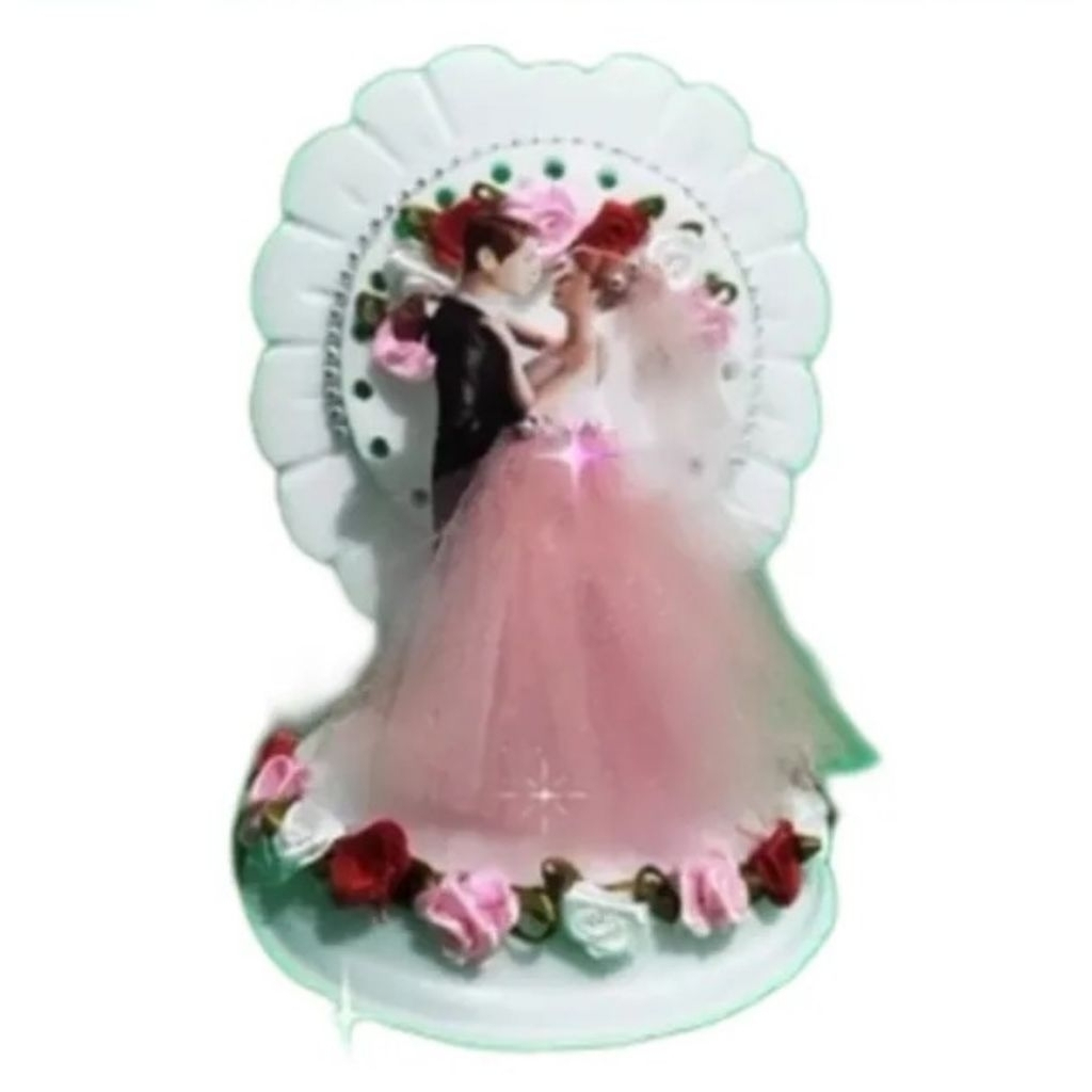 Cake Toper/Toper Cake/Cake Toper Weding Background/Hiasan Tusuk Gambar Pengantin Dari Styrofoam/Hias