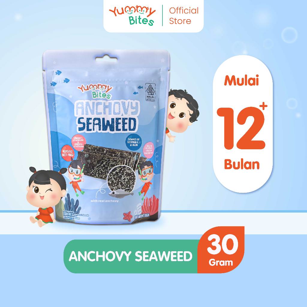 [BEST SELLER] Yummy Bites Anchovy Seaweed 30 GR Snack Sehat Cemilan Anak