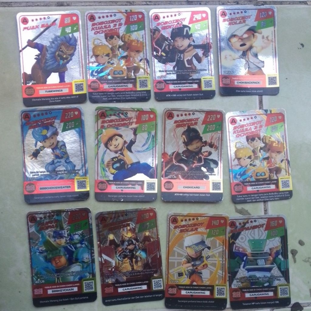 kartu boboiboy monsta galaxy choki choki mecha gentar tcg