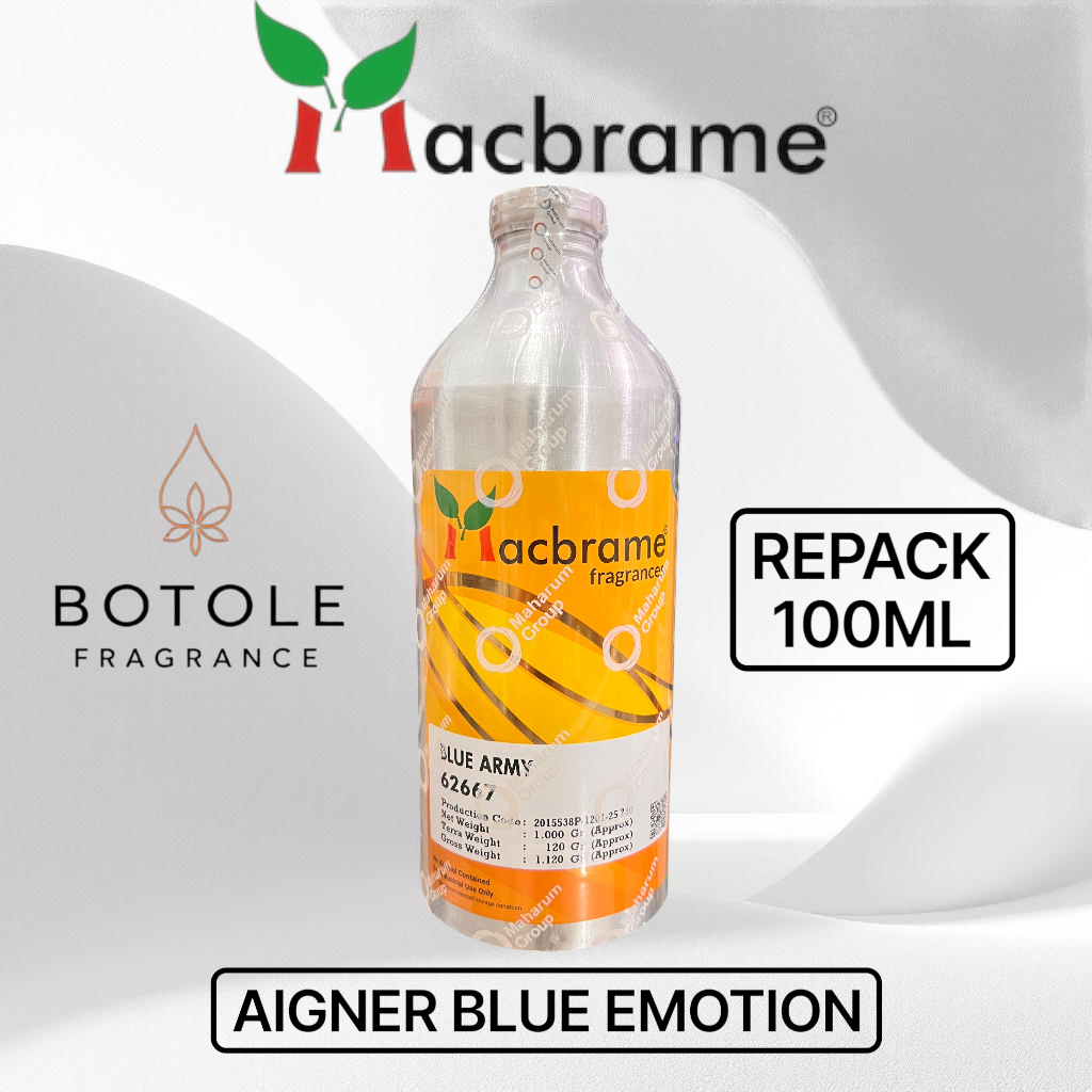 BLUE ARMY BIBIT PARFUME AIGNER BLUE EMOTION BY MACBRAME REPACK 100ML