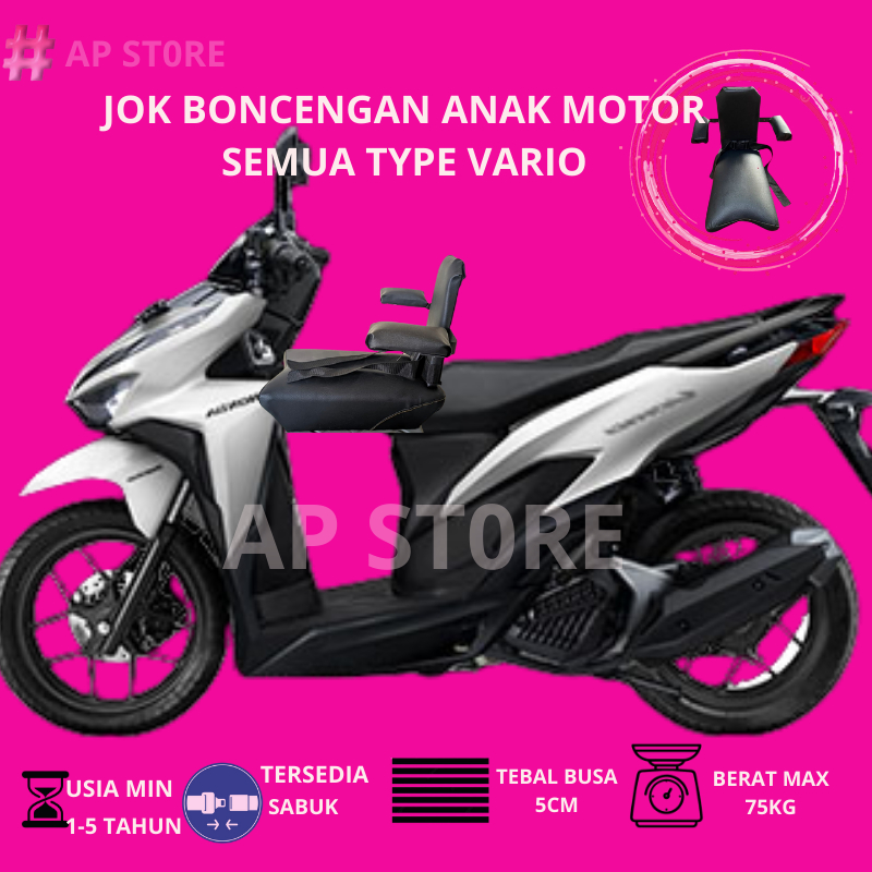 Jok Boncengan Anak Dengan Sandaran Motor Vario 150 Vario 125 Vario 115 Vario 110 Tambahan Jok Untuk 