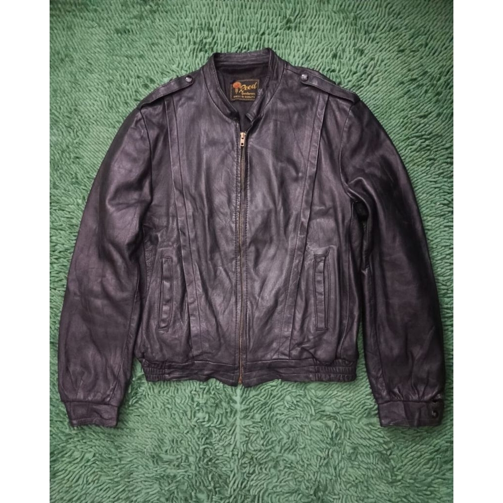 jaket kulit asli model motoran bekas layak pakai