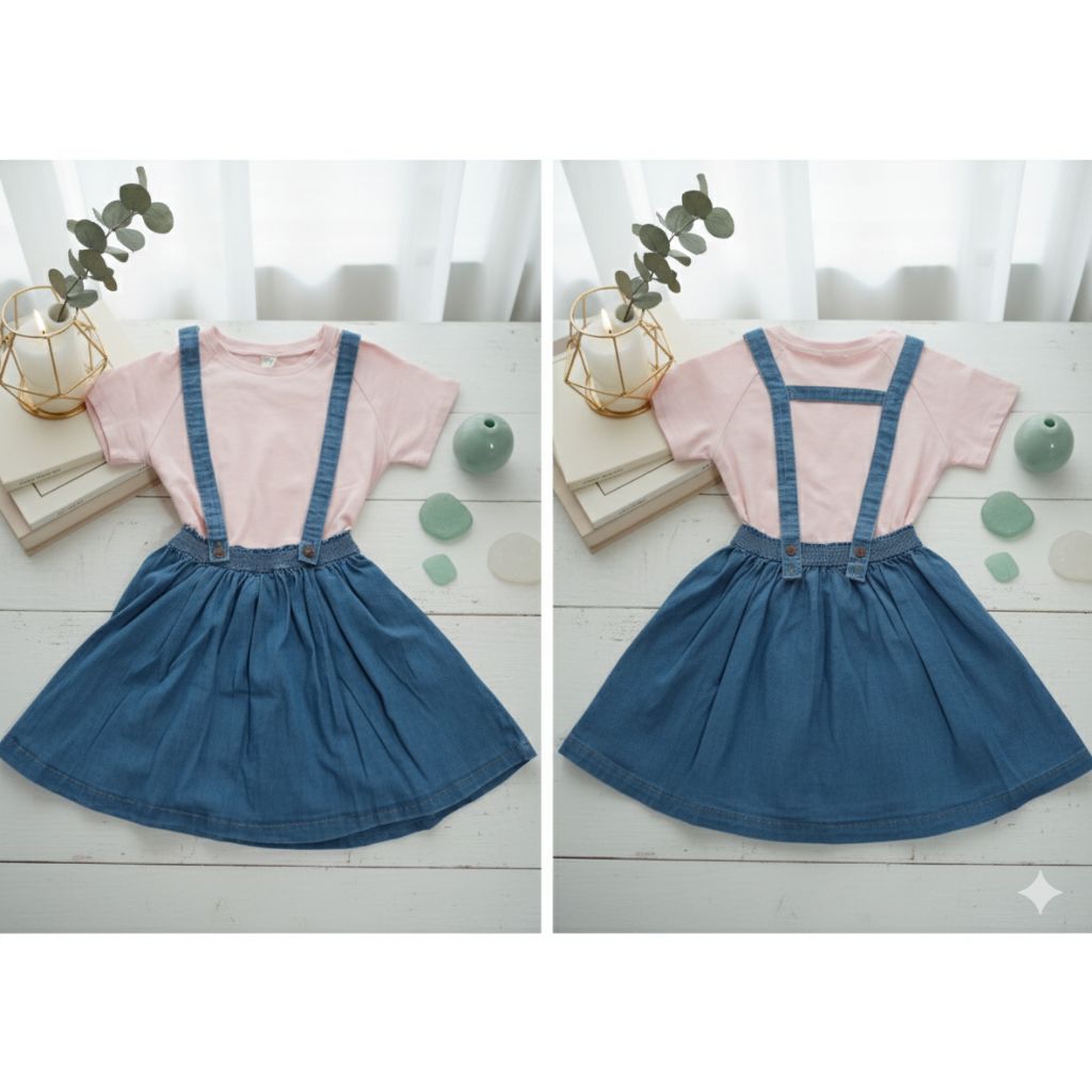 Rok monyet, rok gantung , romper anak perempuan usia 7-8tahun