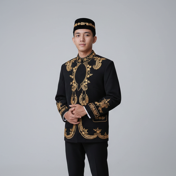 Baju Pengantin Adat Aceh Melayu Cowok Model "F"
