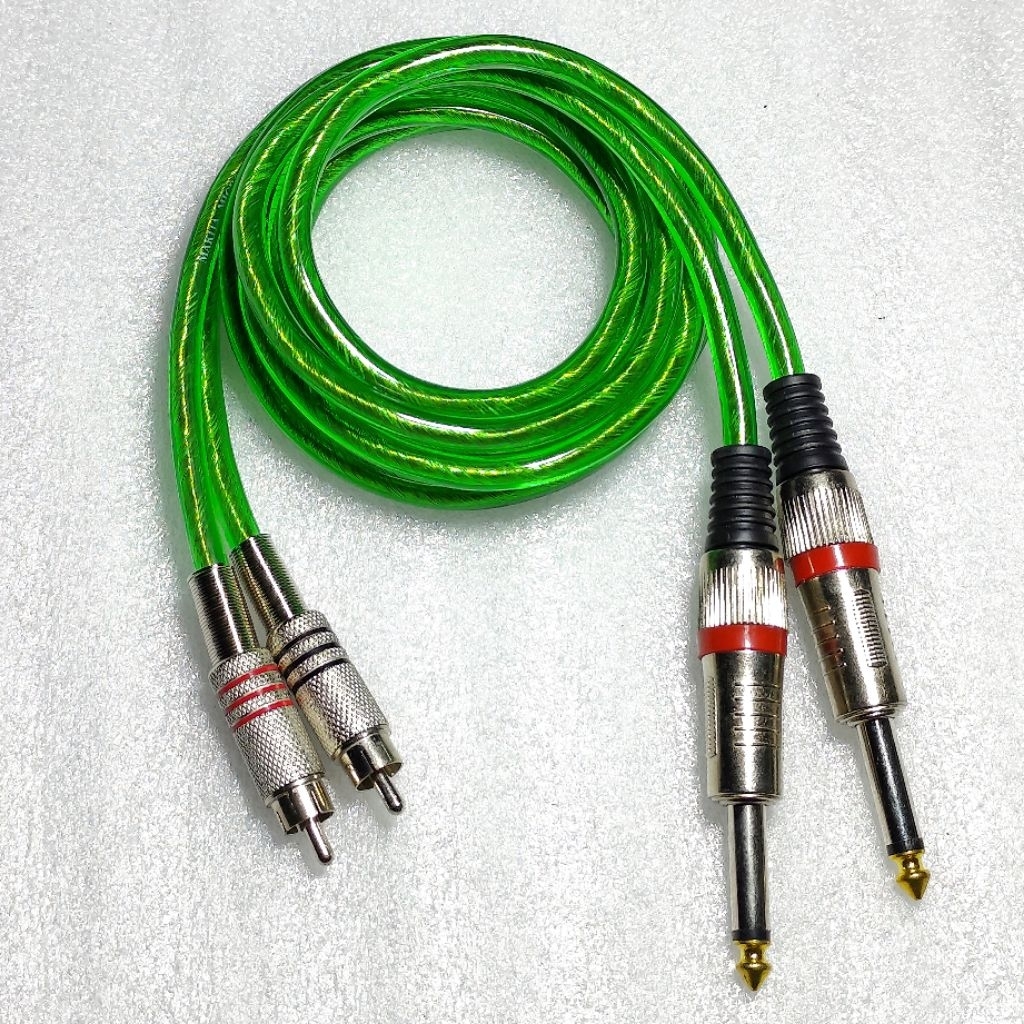 Kabel Mic Jek RCA To Jek Toa Mono Panjang 1 Meter Per Set (Sepasang)