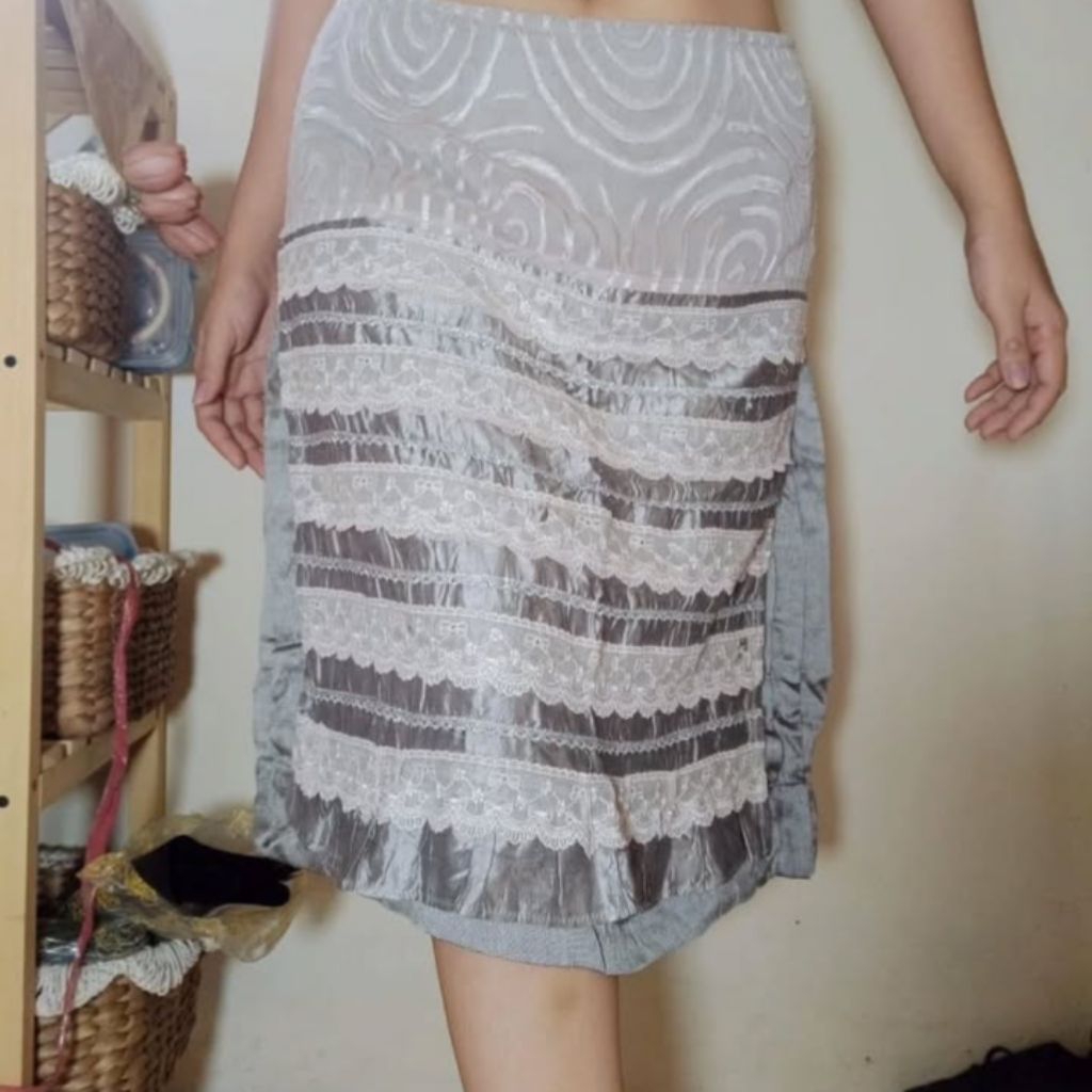 Y2k skirt vintage midi lace mori kei skirt