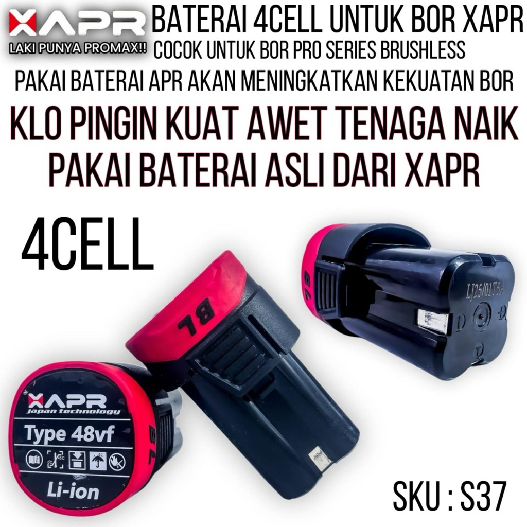 X-APR S37/S01 BATERAI UNIVERSAL BOR CORDLEES