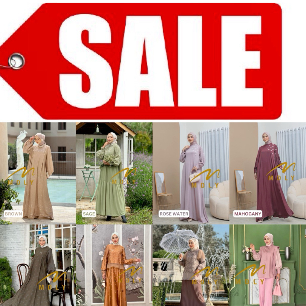 TEBUS MURAH SPECIAL GAMIS DRESS ATASAN TUNIK DAN SET BY MDLY EXCLUSIVE COLLECTION BY MDLY GOLD ORIGI