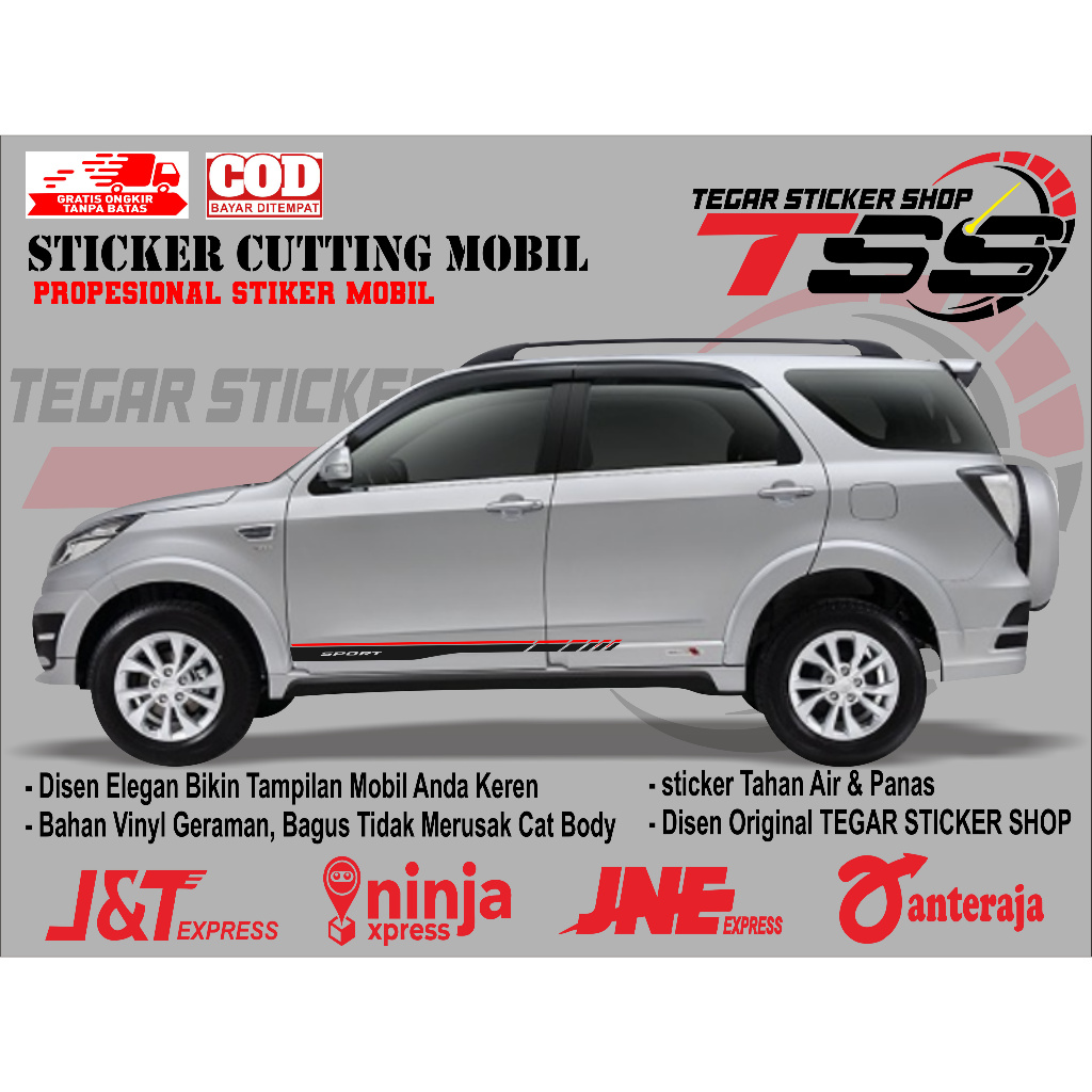 sticker mobil terios sticker mobil daihatsu terios stiker mobil terios sticker variasi body mobil
