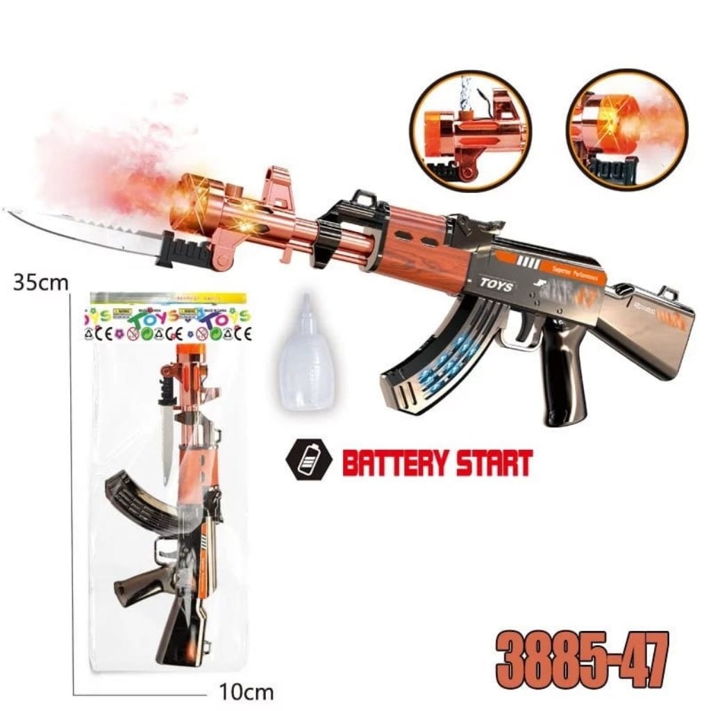 1243 Mainan Pistol / Mainan Pistol Berbunyi Dan Berdorong Ada Asapnya / Mainan Pistol Berbunyi dan B