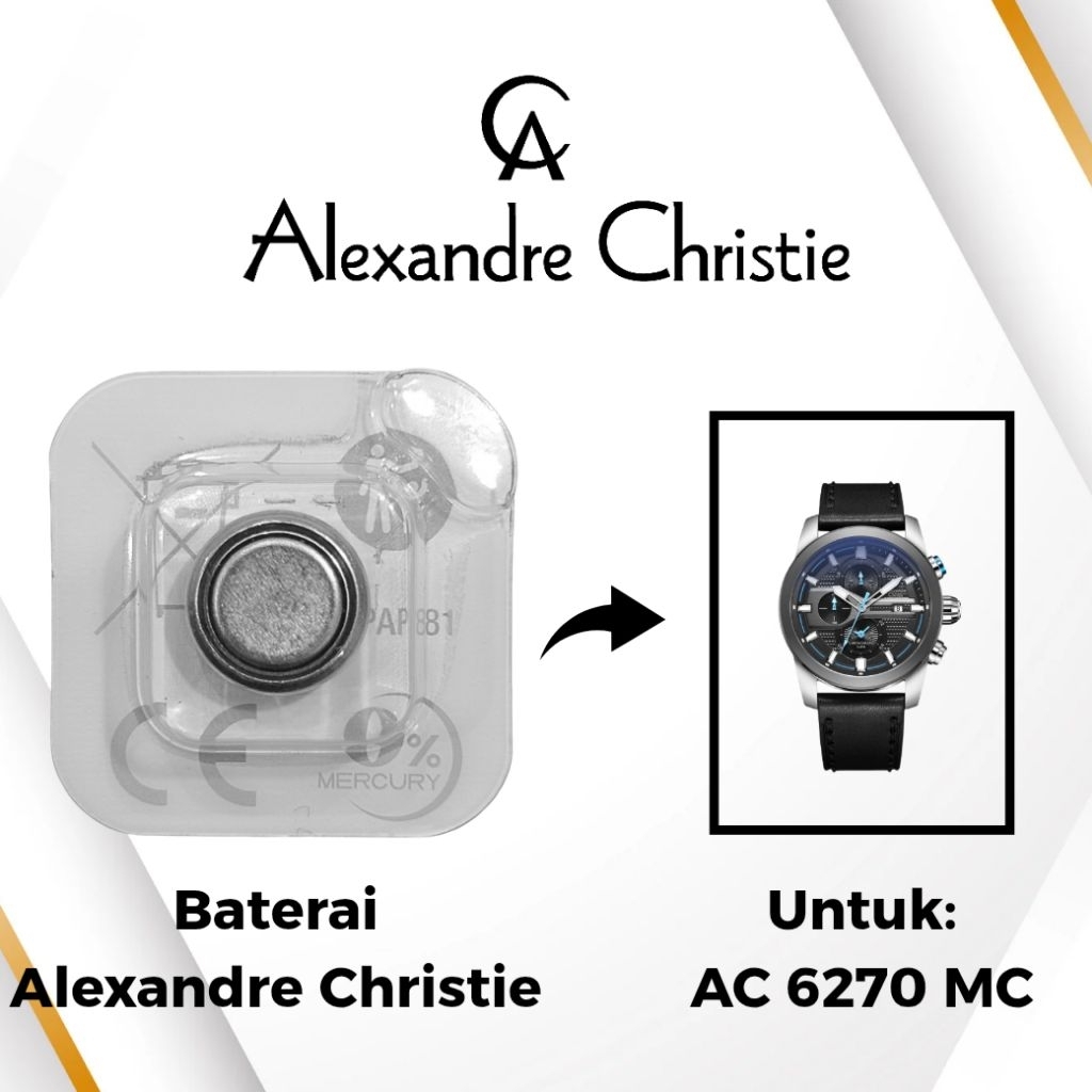 Baterai Jam Tangan Alexandre Christie AC 6270 MC Original